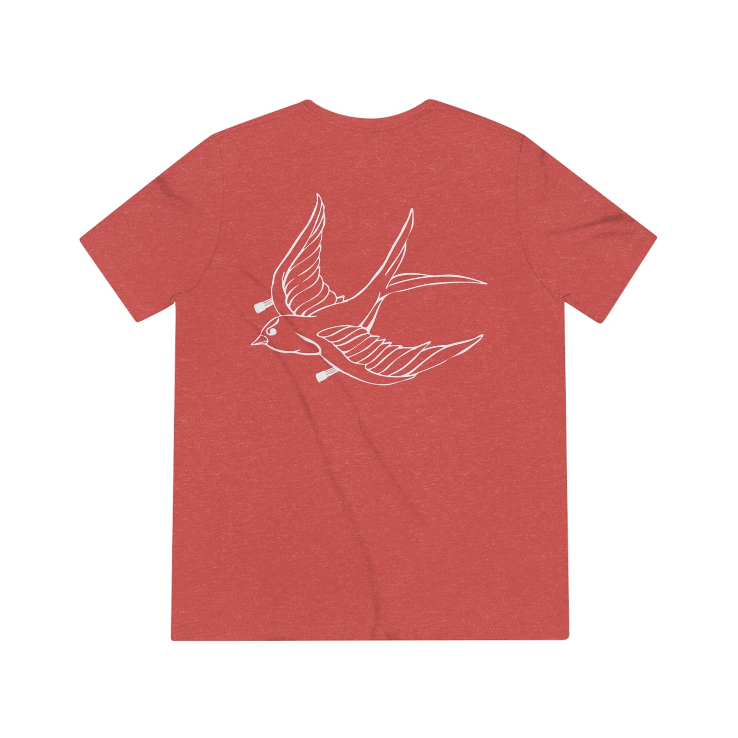 WKS Mini Bird on Back Triblend Tee 2-Sided Print