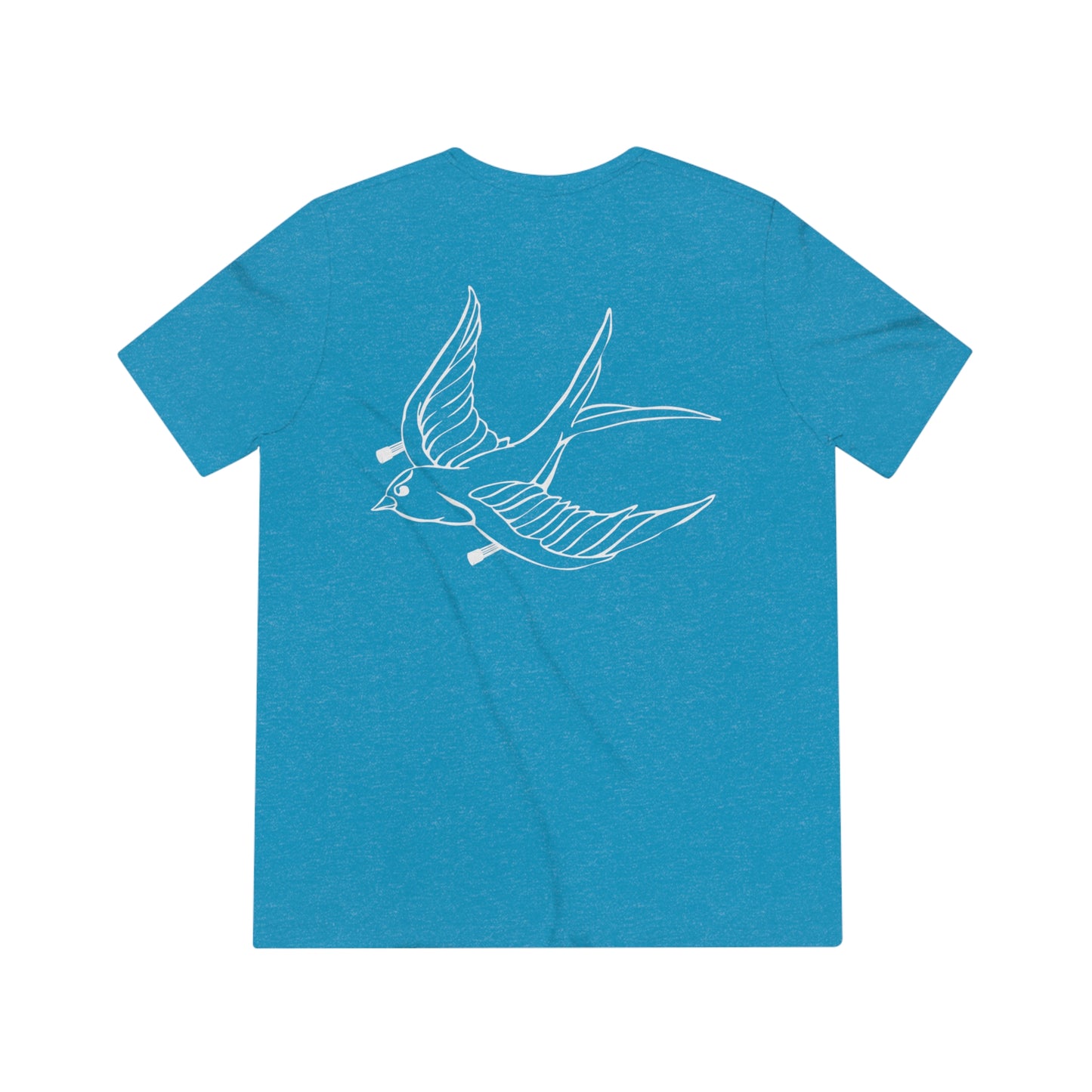 WKS Mini Bird on Back Triblend Tee 2-Sided Print