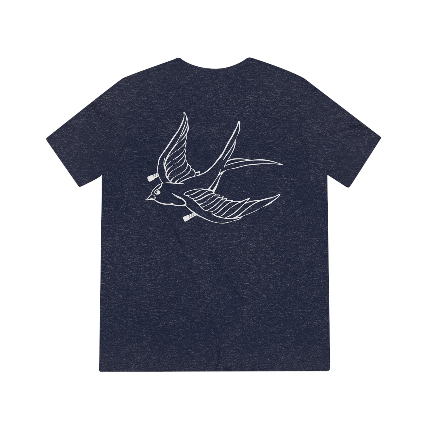 WKS Mini Bird on Back Triblend Tee 2-Sided Print